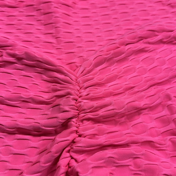 New Mix Honeycomb Cellulite Hiding Yoga Athletic Legging Hot Pink Size M Used - Picture 9 of 9